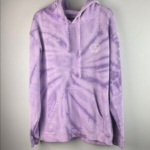 Ivory Ella Light Purple Tie-Dye Hoodie Size XL